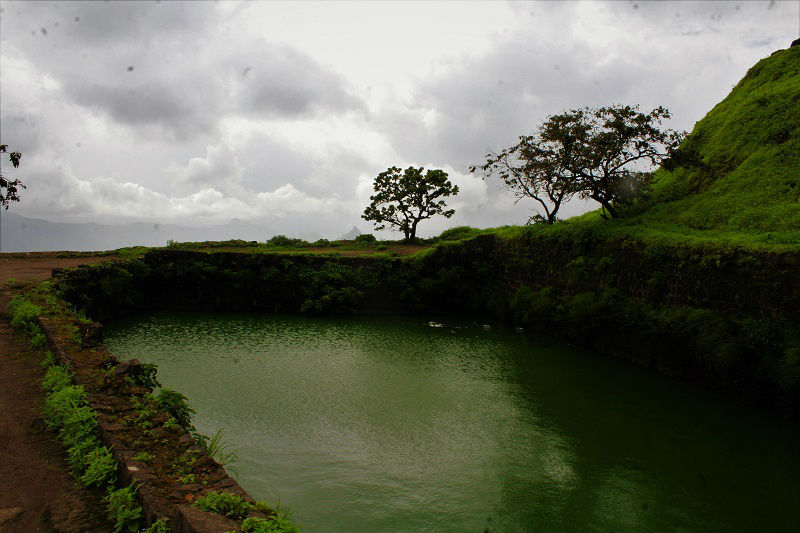 Pond at Tikona Fort
