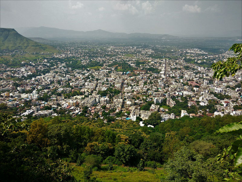 Satara City view from Satara Hill