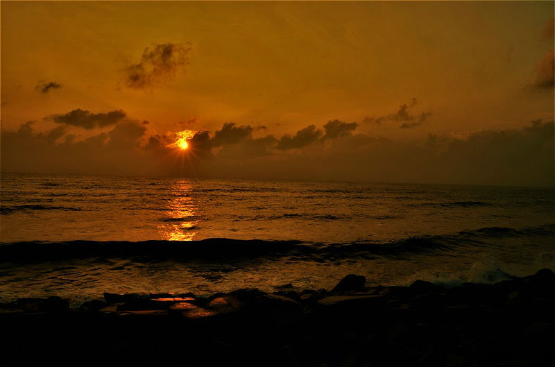 Sunset at Auro Beach Puducherry