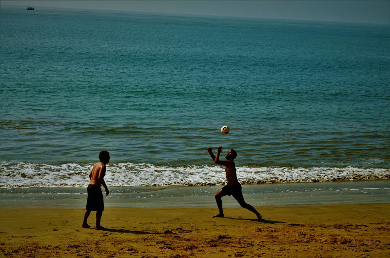 Volleyball game at Paradise beach Gokarna Karnataka