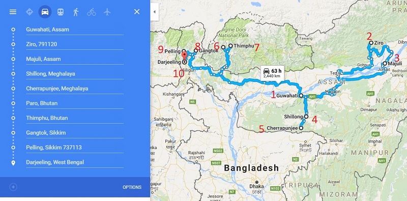 north east India and Bhutan Trip