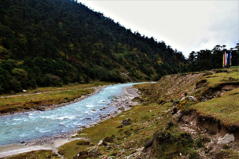 River at yumthang valley Zero point sikkim route