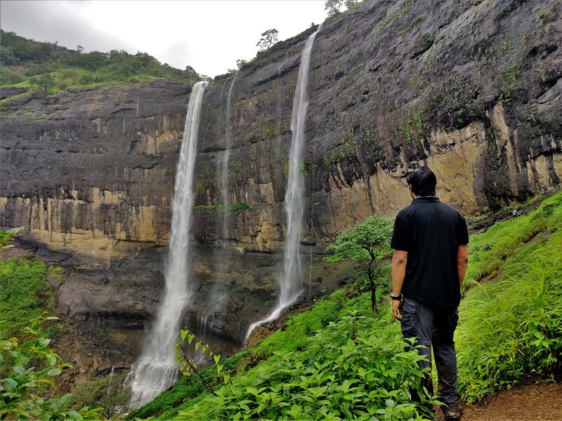 Admiring the beauty of Kataldhar Waterfall