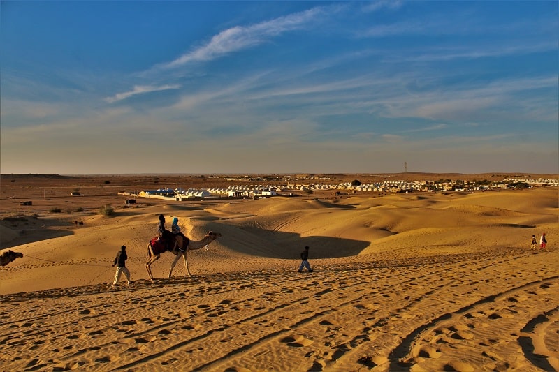 Camel ride at Sam sand dunes Jaisalmer
