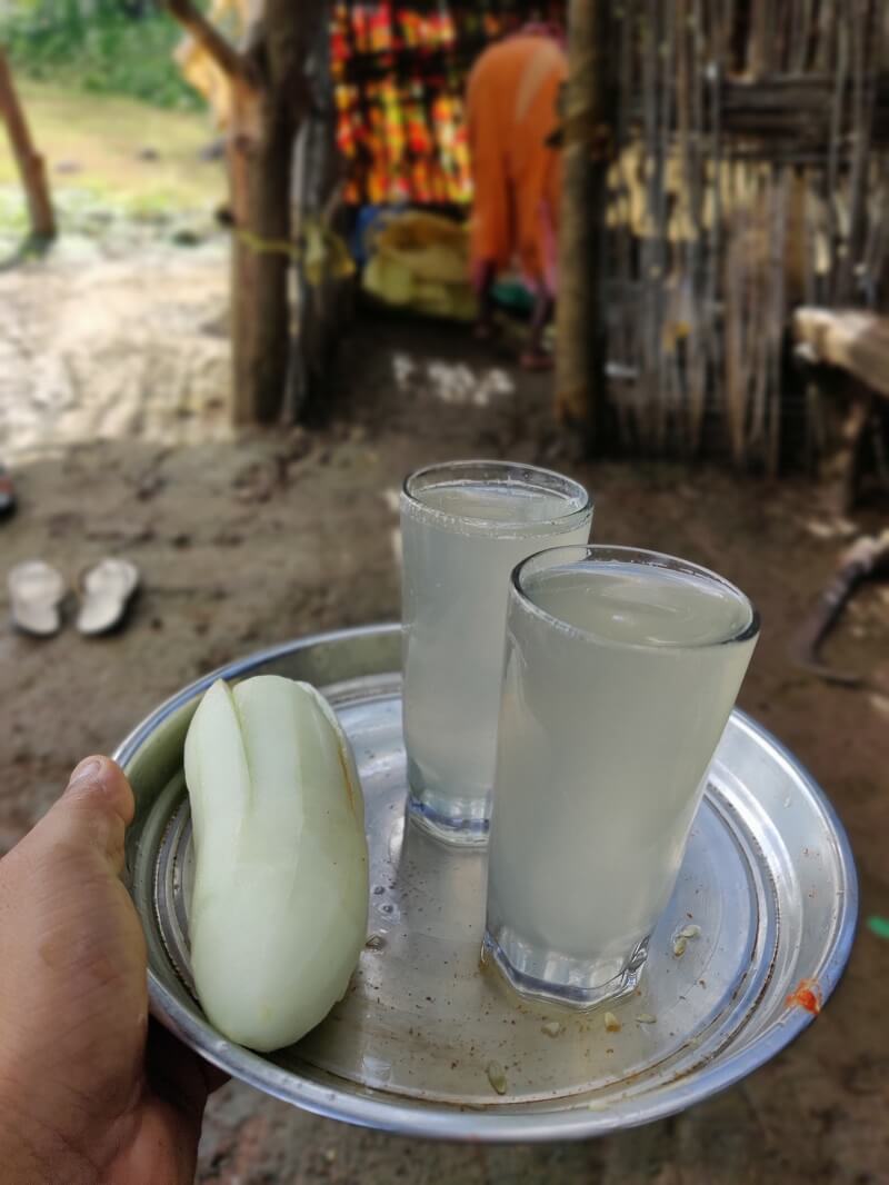 Cucumber and Lemon water enroute to Harihar Fort