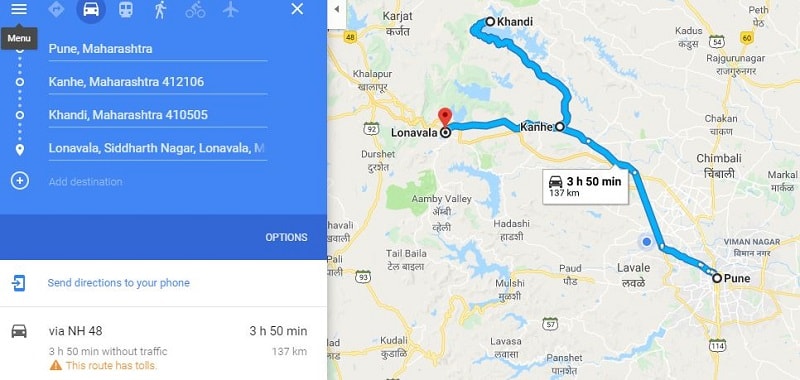How to reach Bendewadi Laalwadi and Jagtap waterfall from Lonavala Pune-min