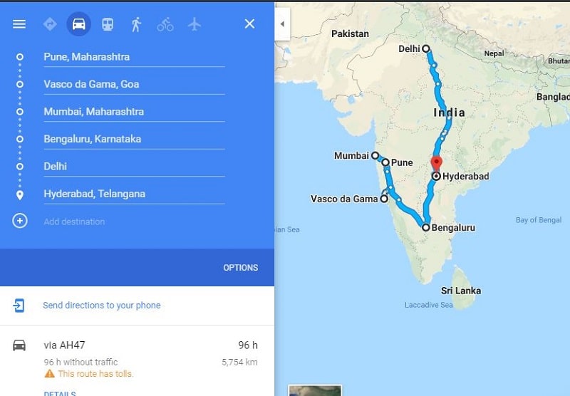 How to reach Goa from Pune Mumbai Delhi Bengaluru Hyderabad