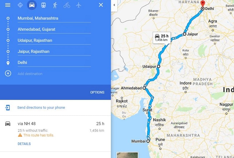 How to reach Udaipur city from Mumbai Ahmedabad Jaipur Delhi