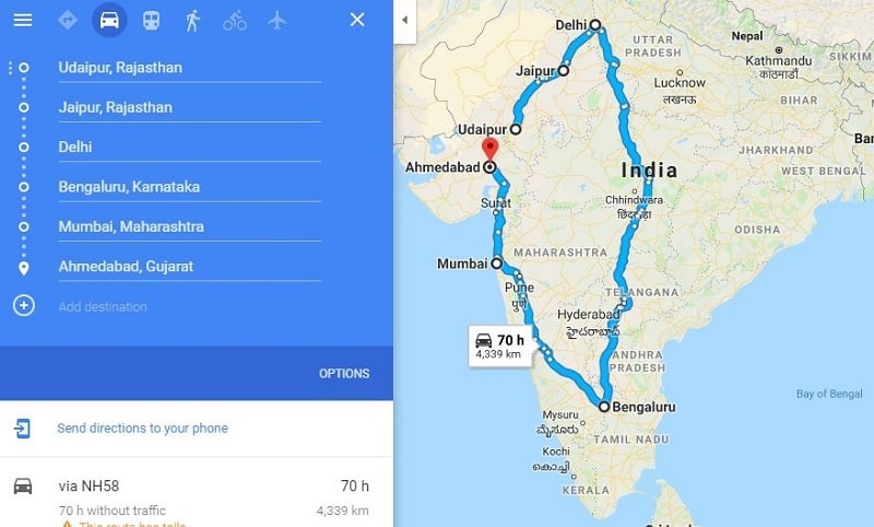 How to reach jaipur from major Indian Cities