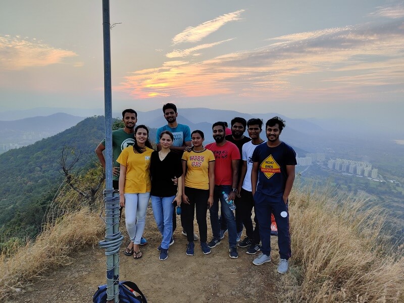 Infy hill trek with a group