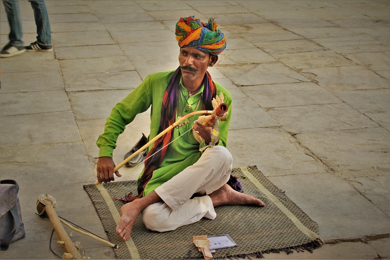 Instrument played at Gangaur Ghat Udaipur City