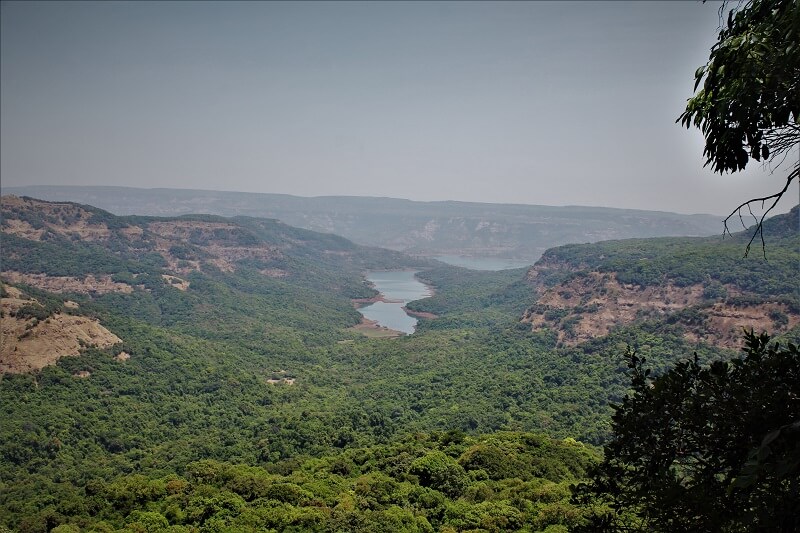 Koyna river as seen from Vasota fort top