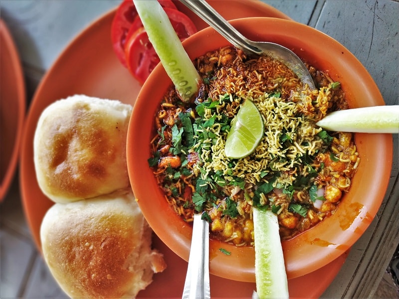 Misal Pav en route to Rajgad fort from Pune