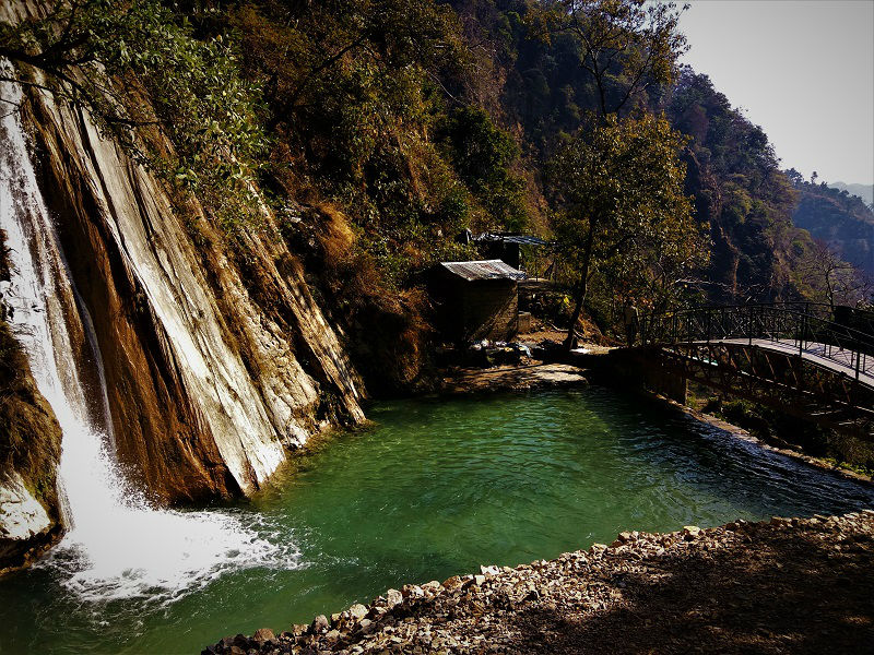 Neer garh Waterfall view Rishikesh Uttrakhand