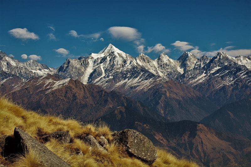 Panchachuli Peaks on Khaliya top trek Munsiyari