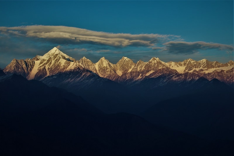 Panchachuli peak as seen on Khaliya top trek Munsiyari