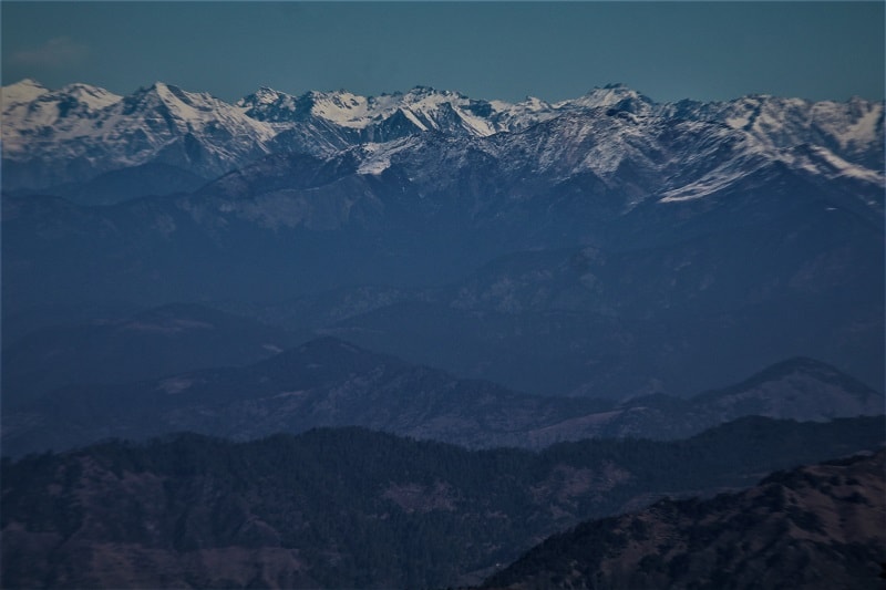The Himalayas as seen on Nag Tibba Trek