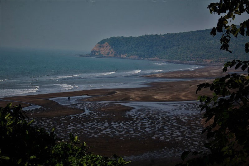 View of Harihareshwar Beach from top