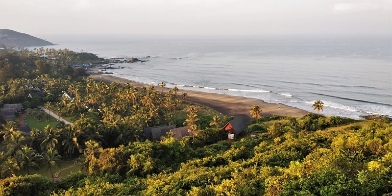 View of Vagator Beach from Chapora Fort North Goa