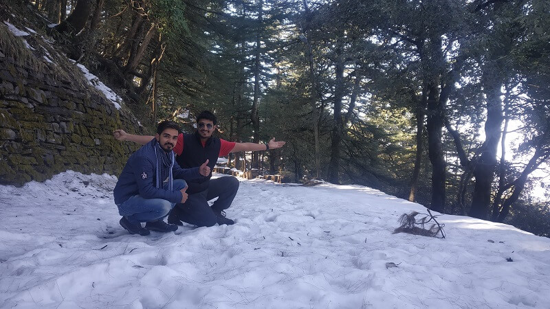 With friend at Chail Himachal