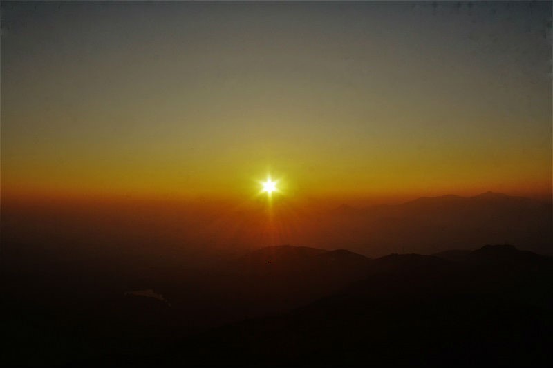 amazing sunrise at Lohagag fort trek near Pune