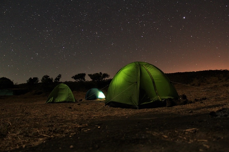 camping under stars at Harishchandragad Fort Trek