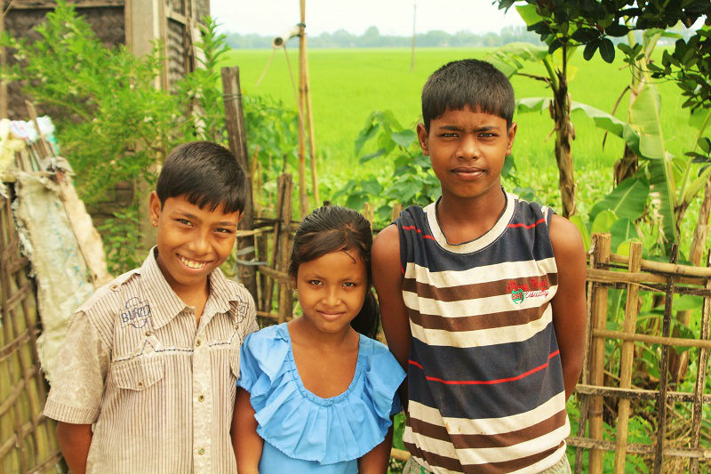kids at  Majuli Assam