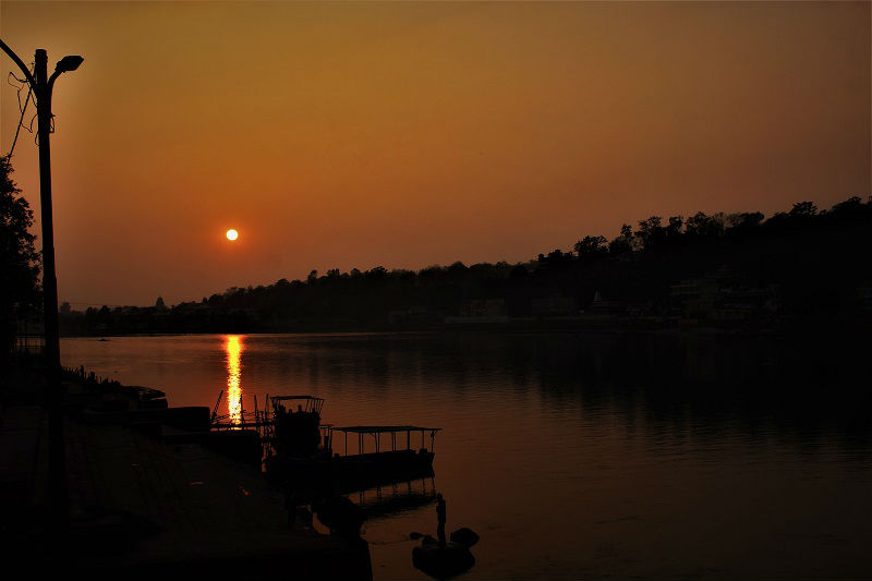 sunset at Rishikesh Uttarakhand