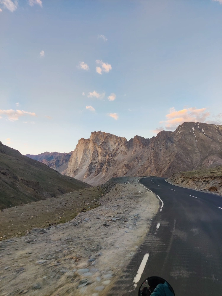 sunset hues Zanskar Valley from Manali.