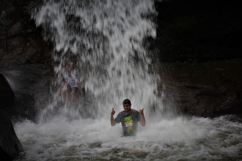 unnamed waterfall near Palase Waterfall Tamhini Ghat