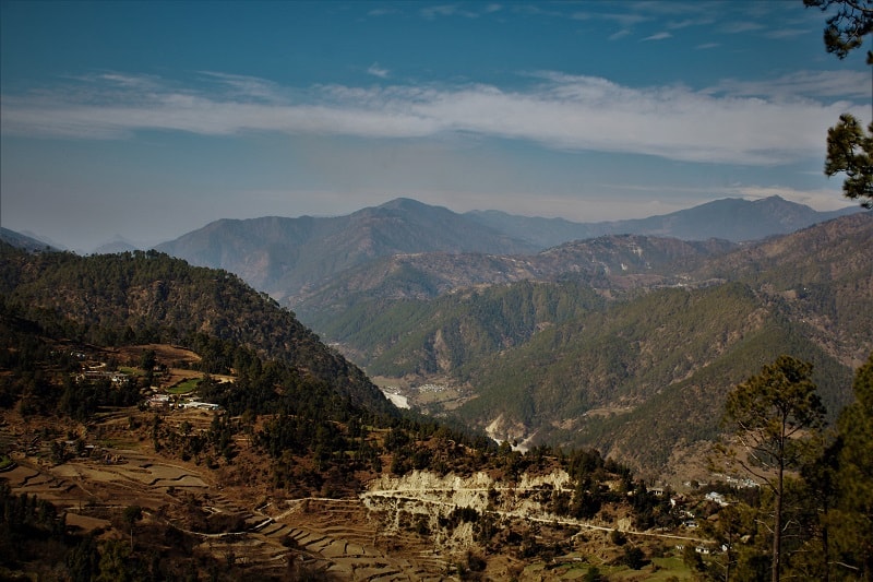 valley view at Gwaldam Uttrakhand