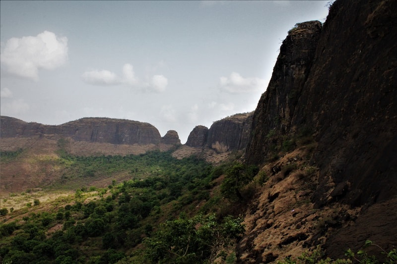 view from Anjaneri Fort trek