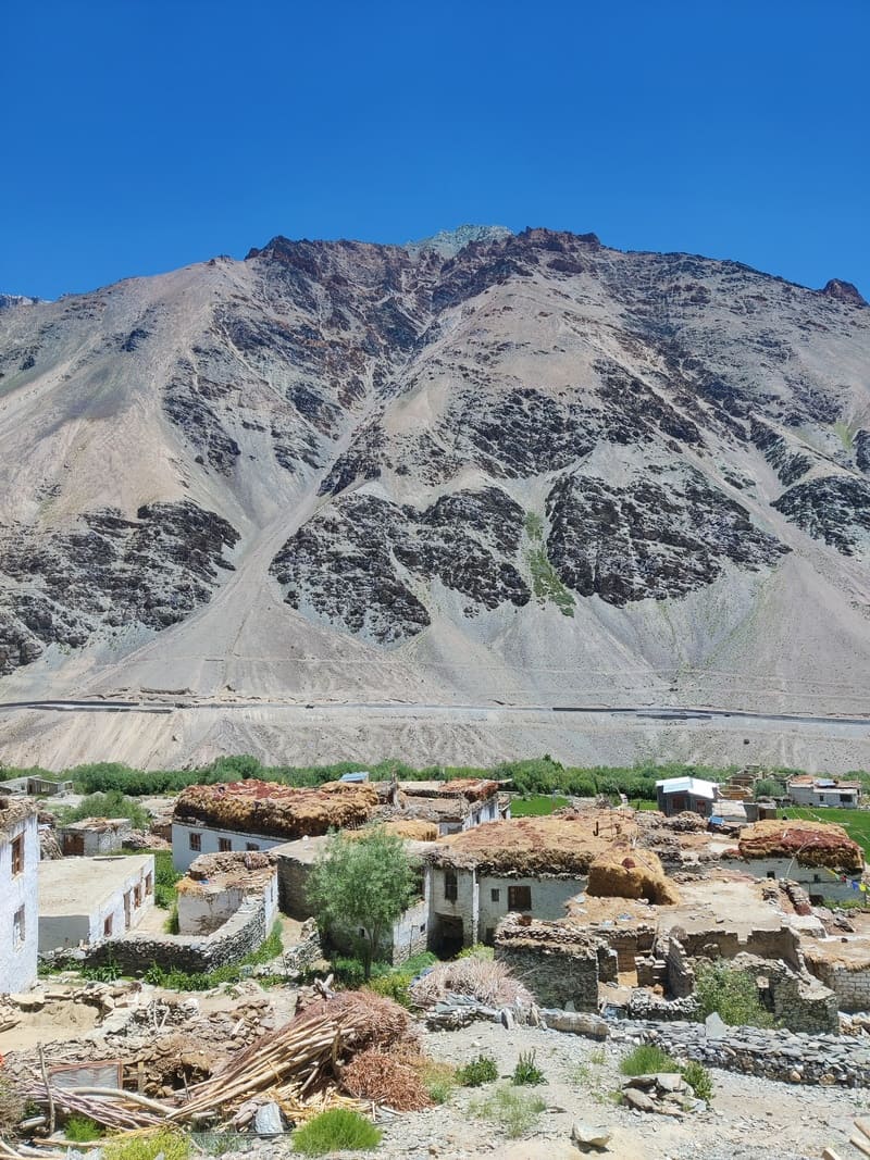 villages as seen on bike trip to Zanskar valley