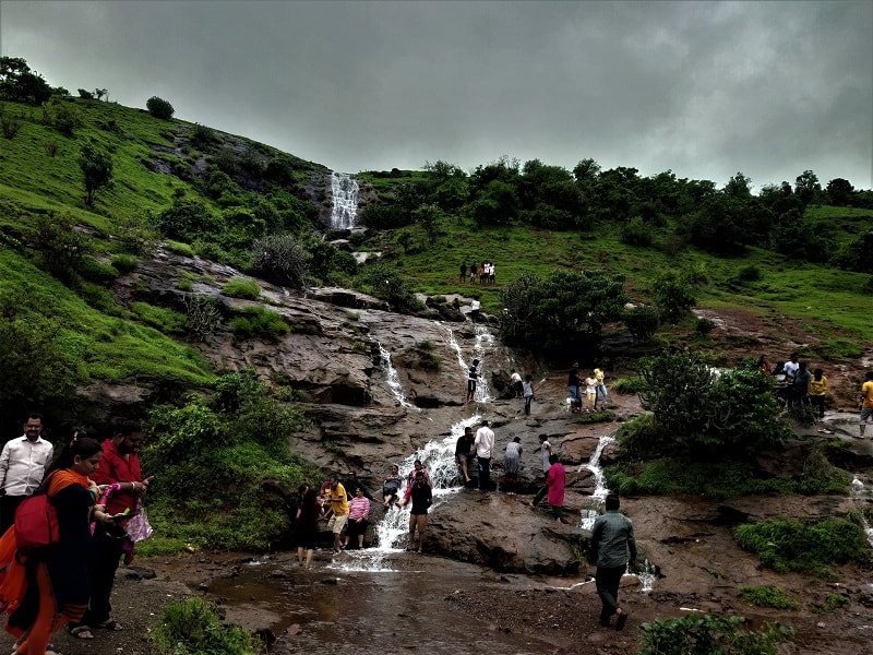 waterfall on way to Visapur Fort trek