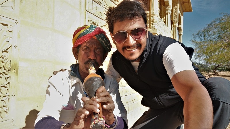 with local of Jaisalmer